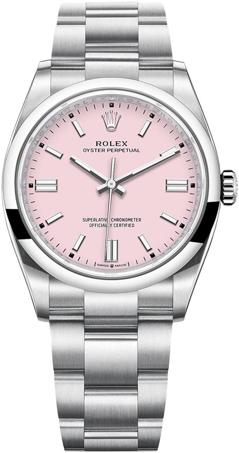 rolex baby pink face|rolex oyster perpetual 36mm blue.